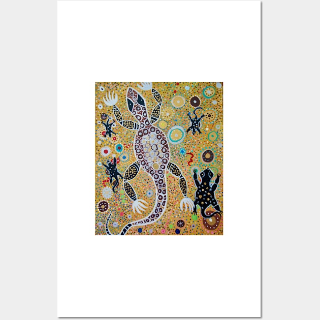 THE GOANNA (Milbili) Wall Art by kunjawildifeart